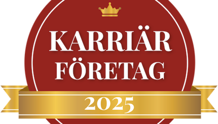 Emblem med texten Karriärföretag 2025