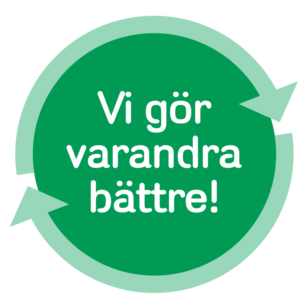 Illustration med orden Vi gör varandra bättre